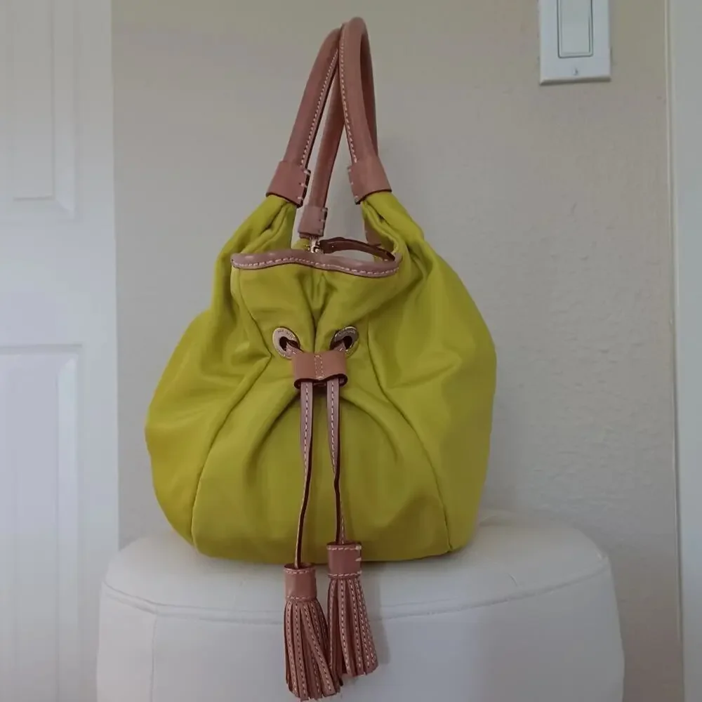 Vtg Kate Spade Stevie Bag Lime Neon Green Nylon Y2K LIKE NEW